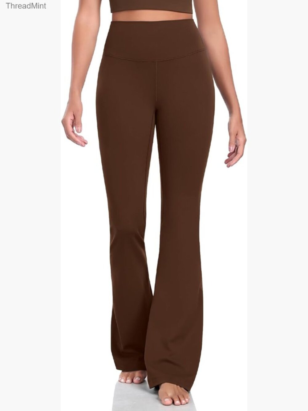 High Waisted Flare Leggings Tummy Control Wide Leg Yoga Pants 32.5"